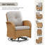 Chaise de patio en rotin en osier pivotant avec coussins Aluel-1721332609-1721332611