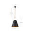 Luminaire suspendu conique à 3 lumières Brickell-88775036