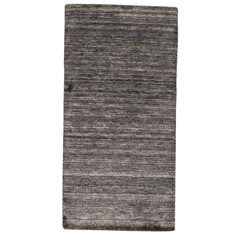 Tapis gris foncé noué à la main