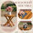 3-Piece Outdoor Solid Wood Seating Group with 2 Folding lounge chairs & Round Table