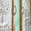 Ensemble de 2 décorations murales en métal brun à motif de persiennes, l 15 po x H 52 po