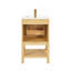 Meuble-lavabo de 20 po en bois massif pré-assemblé avec tablette réglable - Bois de frêne-910385041