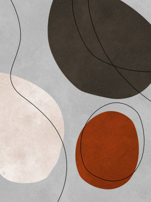 Earthy Organic Shapes Print, Size, Format, Frame Color