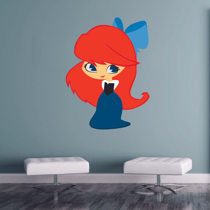 Adhésif décoratif petite fille mignonne, 20 po x 12 po