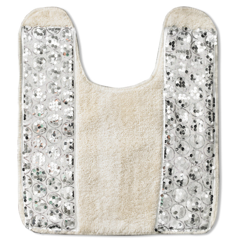 Ced Cotton Blend Non-Slip Contour Mat, White