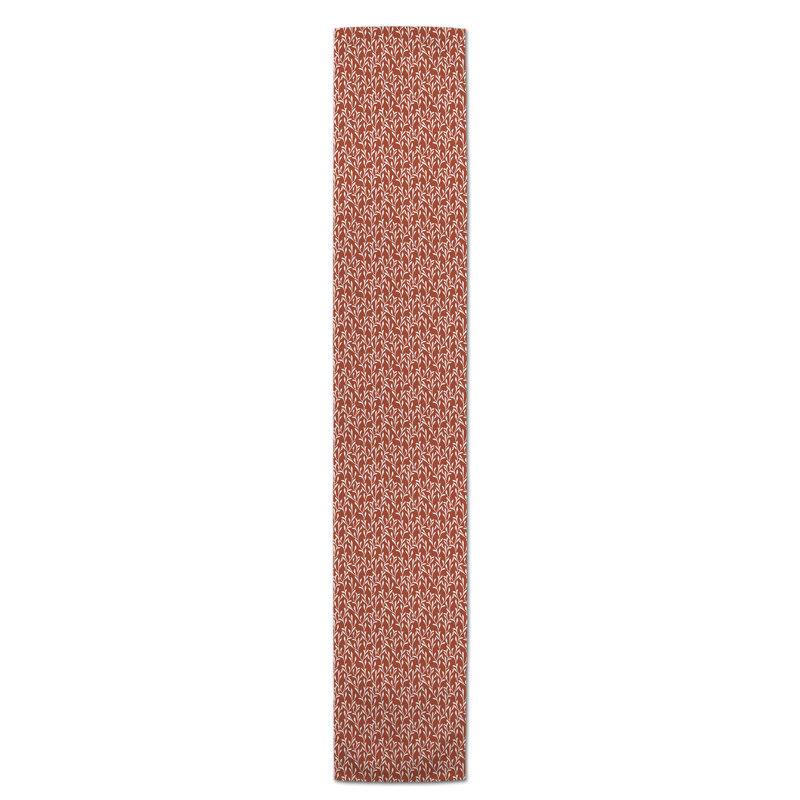 Koziol Geometric Table Runner, 90" L x 16" W, Rust, Floral