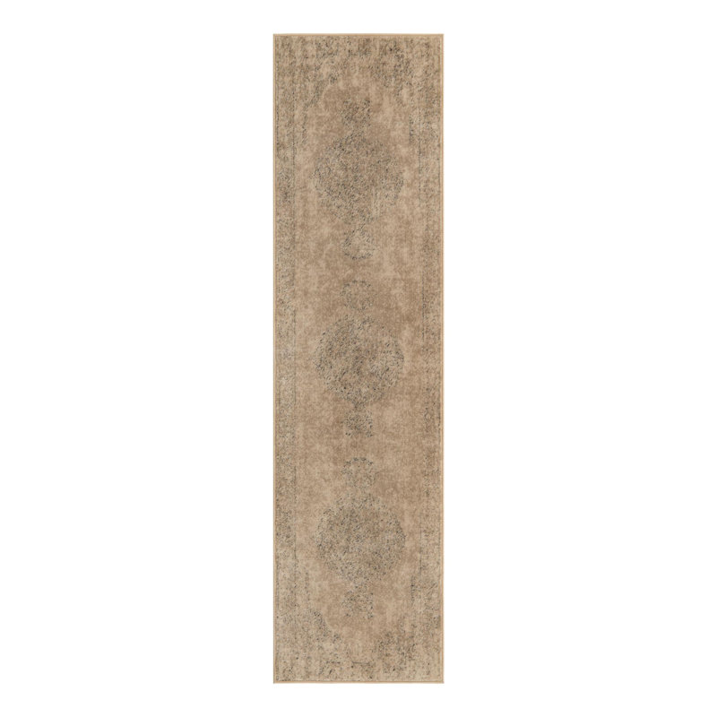 Tapis d'intérieur ivoire Ferrara, Tapis de couloir 2 pi x 8 pi