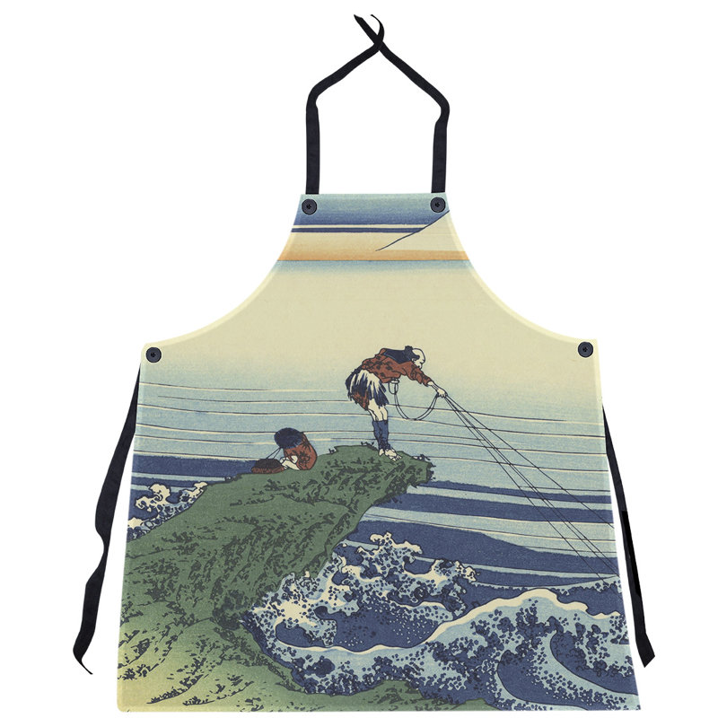 Bib Apron, Gray/Navy/Blue