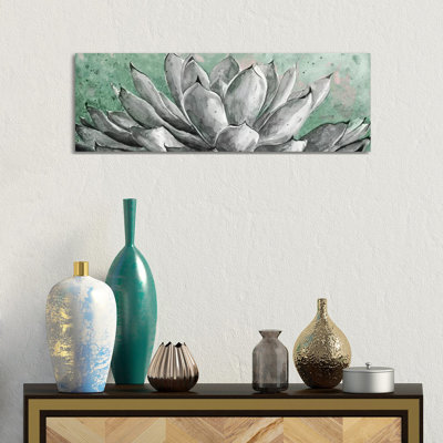 Gray Agave On Green by Patricia Pinto - Wrapped Canvas Panoramic Gallery-Wrapped Canvas Giclée