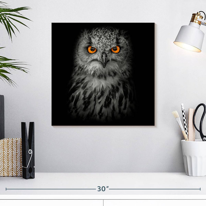 Brampt Intense Eagle Owl, 16" H x 16" W