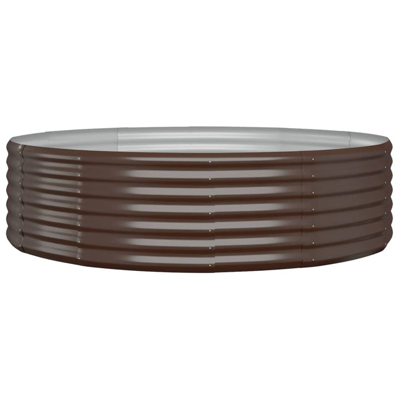 Garden Raised Bed Powder-coated Steel, 14.17" H x 55.12" W x 55.12" D, Brown