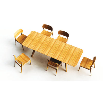 Extendable Solid Wood Solid Wood Top Four Leg Dining Set