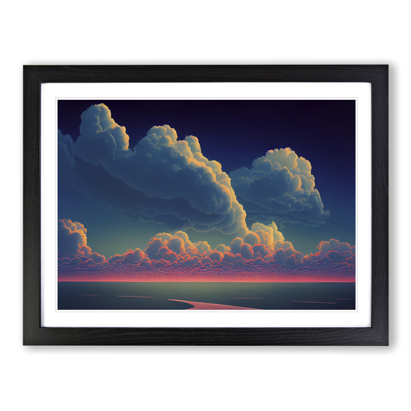Clouds at Sunset Vol.4 - Framed Print, Black, 46cm H x 64cm W x 2cm D