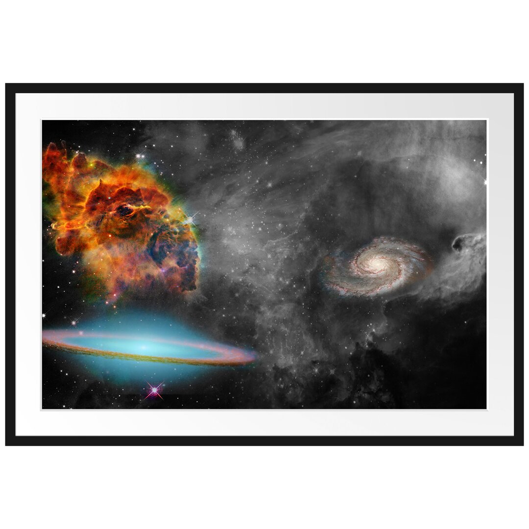 Gerahmtes Poster Beeindruckende Galaxie