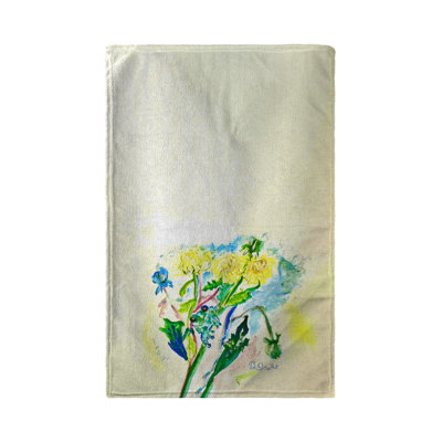 Linge à grenouille et fleurs