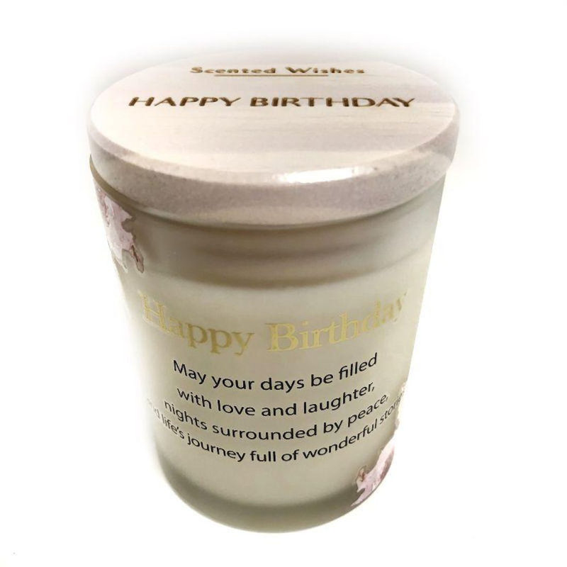 Bougie parfumée de style joyeux anniversaire aromatique