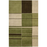 Tapis vert en laine touffeté à la main Issabela