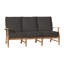 Croquet 75.75" Wide Outdoor Teak Patio Sofa with Cushions-1041148325-1065669894-970385458
