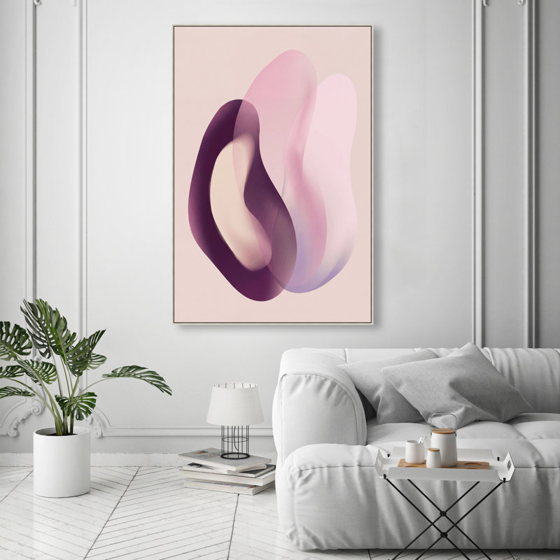 Soft Love Print by Oliver Gal, 55"H x 37"W, Silver Floater Frame