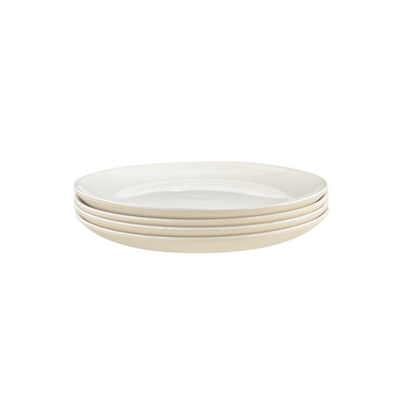 Assiette à salade en porcelaine Bisque Canvas Home Shell, Blanc