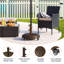 Colour 24.7 kg Metal and Resin Umbrella Base with Wheels-603994903