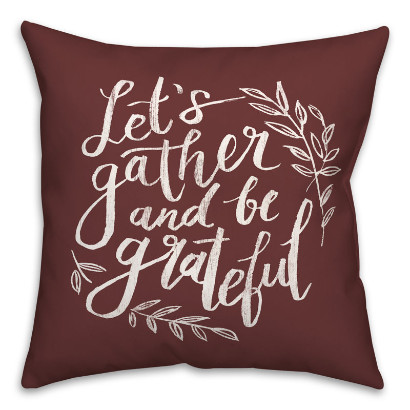 Outdoor Reversible Throw Pillow, H 18 po x l 18 po, Marron