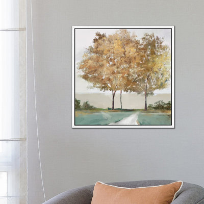 Golden Forest Shimmer by Isabelle Z - Painting on Canvas