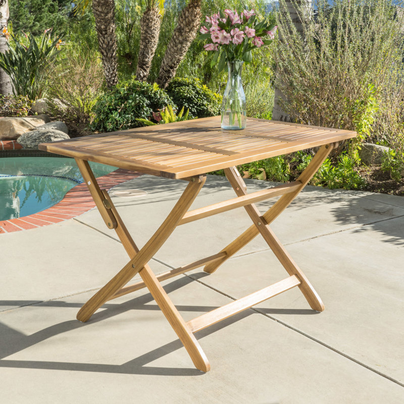 Table en bois pliante de 43,5 po - pour les espaces de vie extérieurs