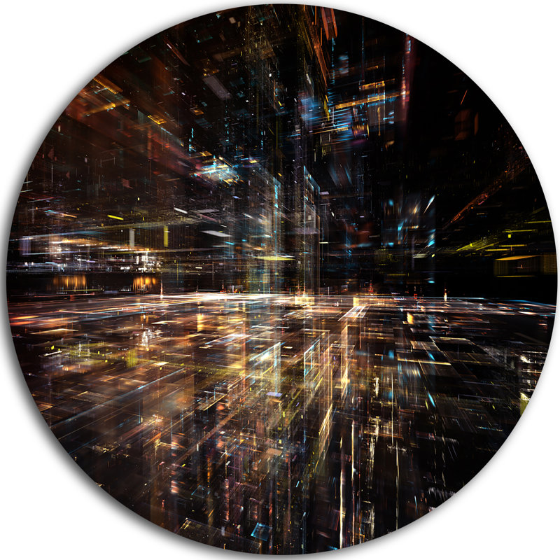 « lueur of technology », impression sur métal, H 38 po x l 38 po x P 1 po