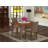 3 Piece Dinette Set for Small Spaces Contains a Rectangle Dining Table with Butterfly Leaf and 2 Coffee Linen Fabric Parson Chairs, Mahogany-337488150-337488144