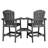 Wolak HDPE Outdoor Adirondack Chair Set With Detachable Tray-920299632