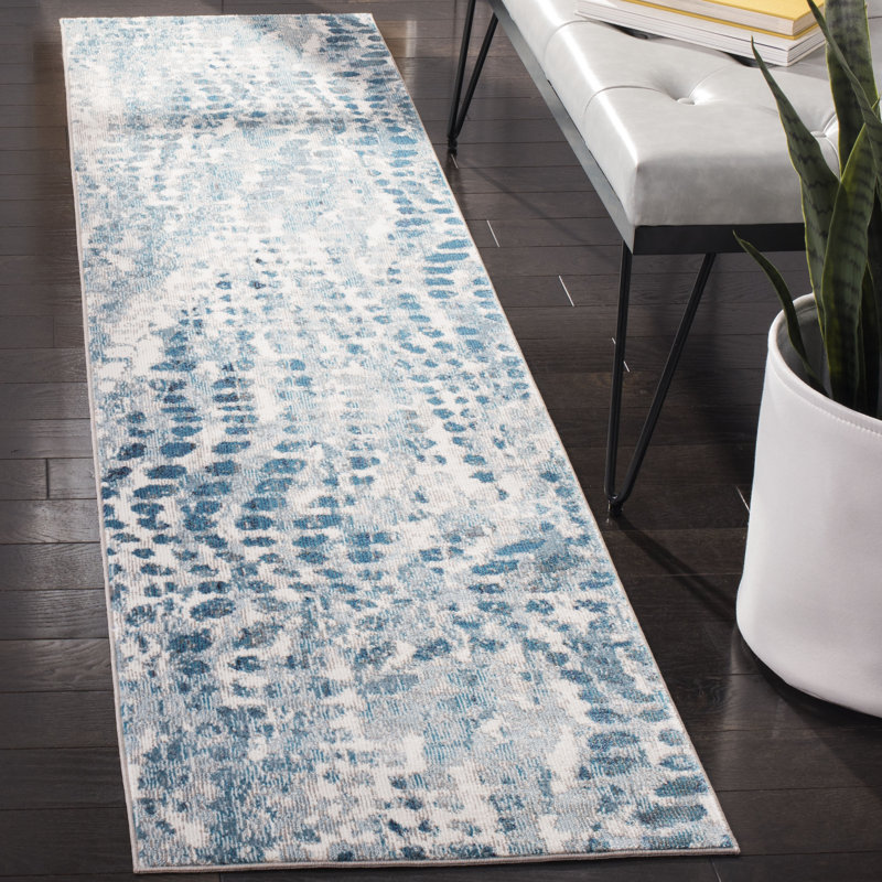Tapis abstrait Malvina Performance, Tapis de couloir 2 pi x 10 pi