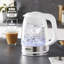 GEEPAS 4 Slice Bread Toaster & 1.7L Illuminating Electric Glass Kettle Set 2200W Cordless Jug Kettle, Auto Shut Off & Boil Dry Sensor 1400W Toaster with Dual Control & 6 Level Browning-90763399