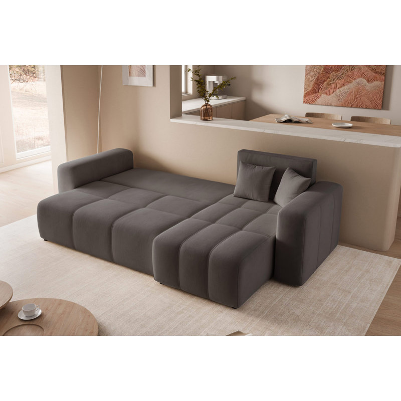 4 Seater Sofa Bed, Grey