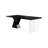 Black Rectangular Solid Wood + Acrylic Desk-109323299