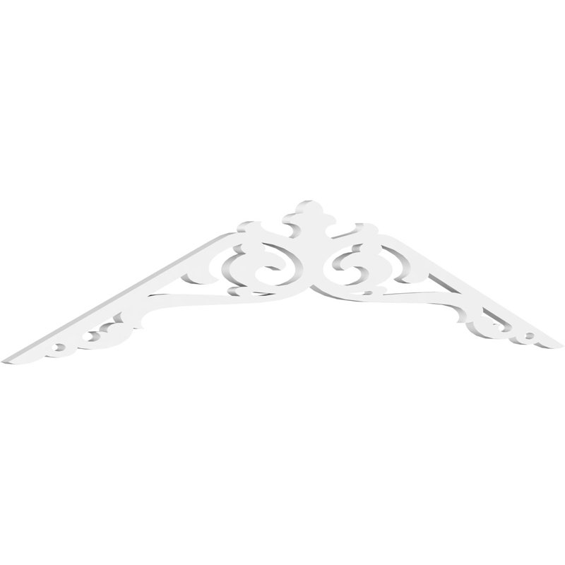 Amber Architectural Grade PVC Gable, 18" H x 72" W x 1" D, 6/12