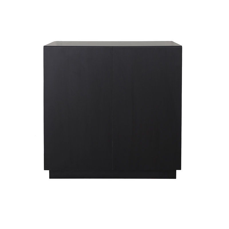 32'' Black Modern Cat Litter Box Enclosure