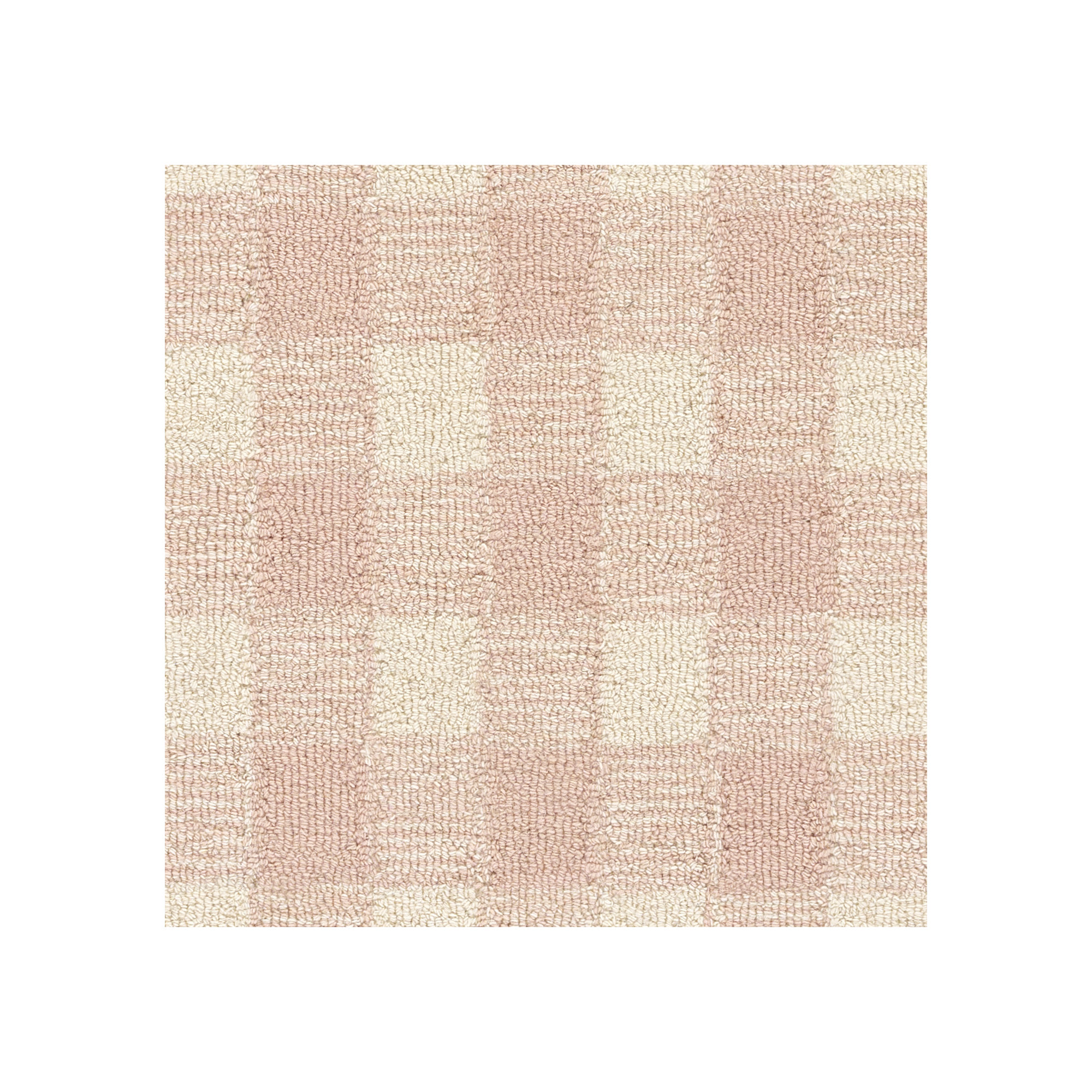 Lola Hand Tufted Wool Plaid Pink Area Rug, Rectangle 5' x 7'6"