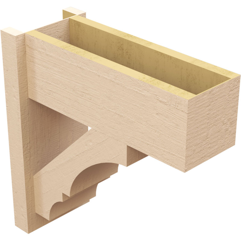 Timberhane cèdre brut en simili bois Balboa Blocker, 8 po x 20 po x H 20 po, brun clair apprêté, H 20 po x l 8 po x P 20 po