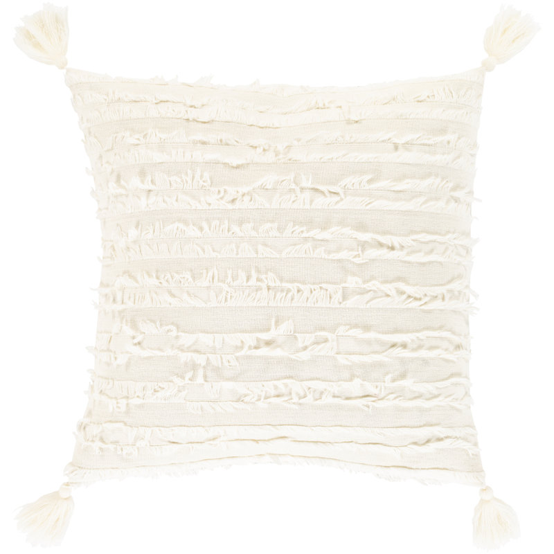 Housse de coussin Sereno, Ivoire ivoire, 18 po x 18 po, Inférieur