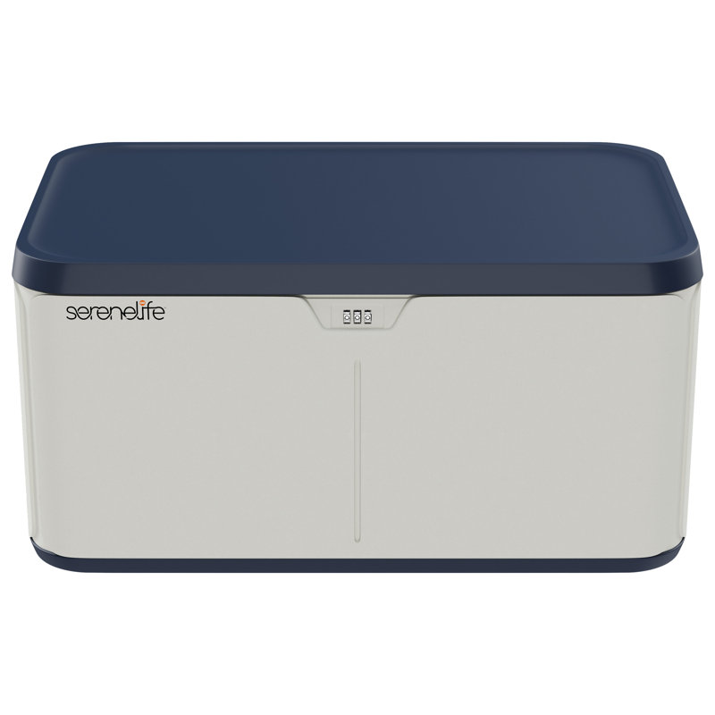 SereneLife Plastic Storage Tub & Tote, Navy Blue