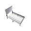 Grey Velvet Twin Size Bed - Adjustable Up To 3", 12 Strong Support, No Box Spring, Bedroom Modern Upholstery, Stable Headboard, Spring