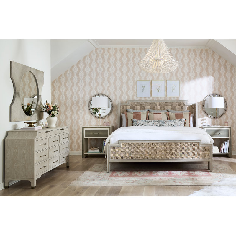 Alexandra 11 Drawer Dresser, Cerused White Light Gray