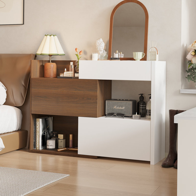 Expandable Storage Dresser With Rustic Style