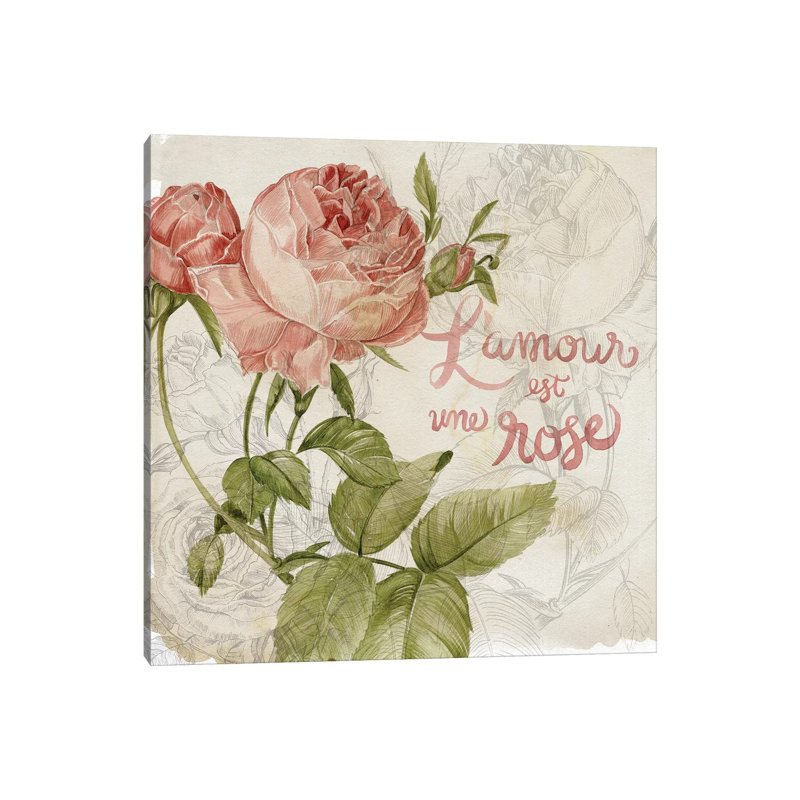 Rose Romance I by Jennifer Paxton Parker - Wrapped Canvas Painting, 30.48 cm H x 30.48 cm W