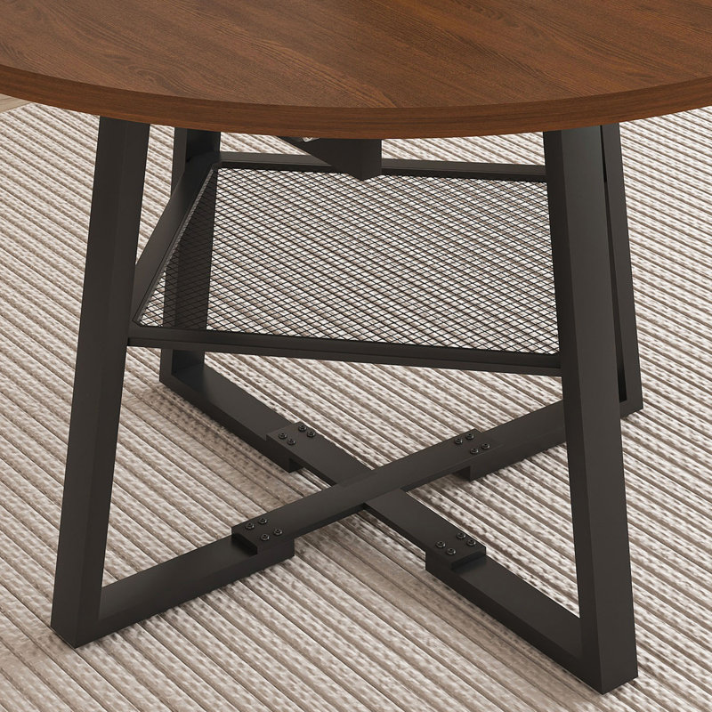 Table de salle à manger extensible ronde avec rangement