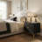 19.7" Black 2-Drawer Nightstand With Gold-Tone Legs And Handles