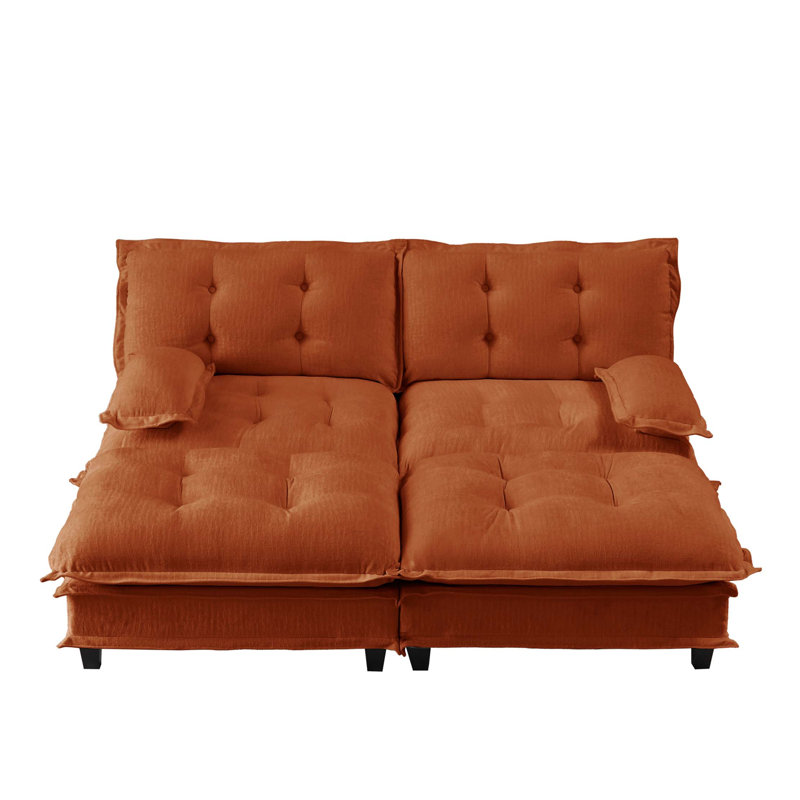 Canapé modulaire à assise profonde, Orange