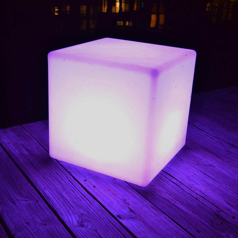 Siège de cube lumineux imperméable à l'eau à changement de couleur principal 16 po (paquet de 10)
