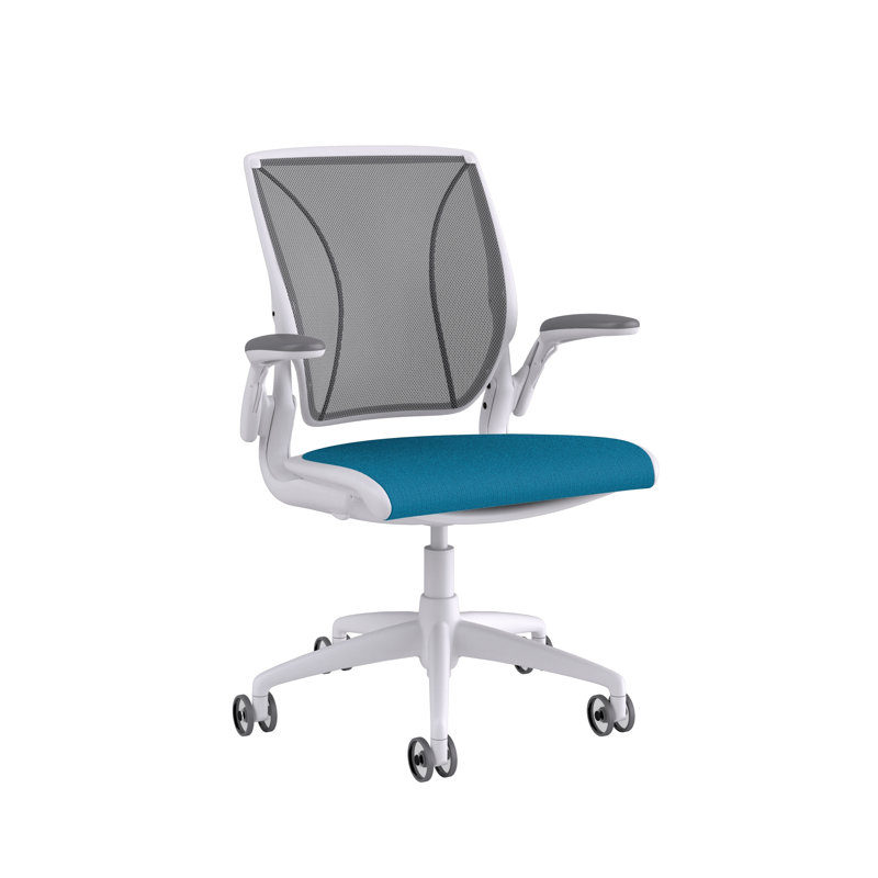 Diffrient World Wool Task Chair, White, Catena/Caraway, Corde/Medium Gray